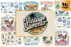 Vintage Summer Sublimation PNG Bundle Product Image 1