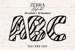 Zebra Print Alphabet SVG, Animal Letters Product Image 1