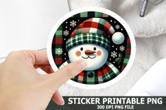 Christmas Santa Sticker| Christmas Sticker PNG Design Product Image 1