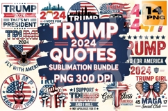Stand &amp; Vote Trump 2024 Patriotic Quote PNG Pack Product Image 2