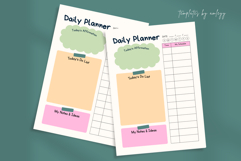 Cute Aesthetic Daily Planner Canva Template | Editable Print Product Image 1
