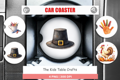 Car Coaster Watercolor Kids Table Crafts Product Image 1
