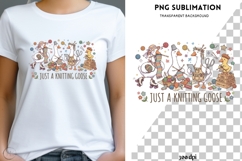 Knitting goose png design for T-shirts Product Image 1