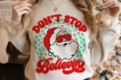 Don't Stop Believin, Christmas SVG, Santa Belivin SVG Product Image 2
