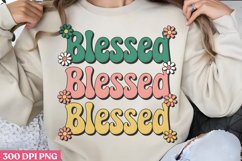 Blessed PNG, Retro Christian PNG Product Image 2