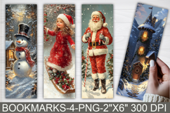 Vintage Christmas Bookmarks Printable | Christmas Bookmarks Product Image 1