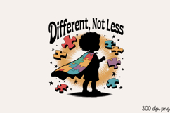 Different, Not Less PNG, Autism Sublimation PNG Product Image 2