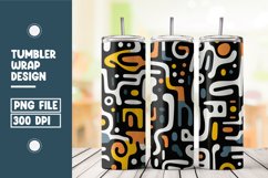 Abstract Shapes Outline Pattern Tumbler Wrap Product Image 1