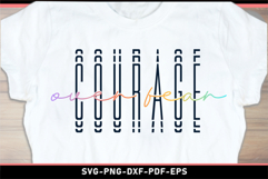 Courage over fear, Motivational quotes SVG Product Image 2