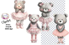 Bear, Teddy Bear, Shabby Chic, Ephemera, PNG, Clipart Product Image 1