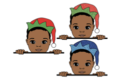 Christmas Santa Boy Clipart for Cricut Kids Holiday Shirt Product Image 1