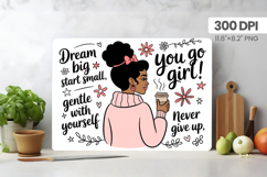 Afro Girl/Woman Melanin braided hair Cutting Board PNG Desig Product Image 1