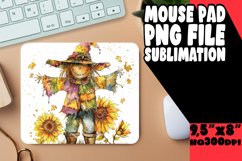 Halloween Scarecrow Watercolor Mouse Pad PNG Product Image 1