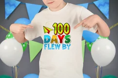 100 days flew by SVG Design, 100 day of school SVG Design Product Image 1