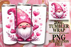 Valentine&#039;s Gnome Tumbler Art Product Image 1