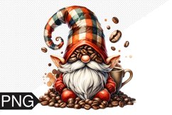 Coffee Gnome Sublimation - Clipart PNG Design Product Image 1