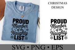 Proud member of the Naughty List Svg | Shirt Svg Product Image 2