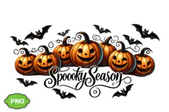 Spooky Season PNG, Spooky Season Halloween Sublimation PNG Product Image 1