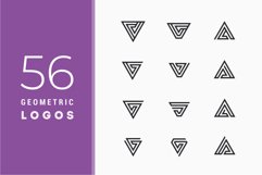 56 Geometric Mono Line Vector Logos Product Image 1
