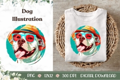 Pitbull Dog Illustration, Cartoon Pitbull PNG, Happy Pitbull Product Image 1