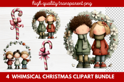 Whimsical Christmas Clipart | Cute Festive Holiday PNG Product Image 1