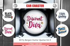 Witty Bargain Hunter Car Coaster Product Image 1