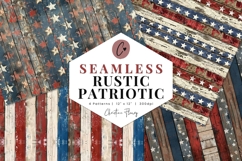 Seamless Cottagecore Patriotic Stripes Wood Digital Paper Product Image 1