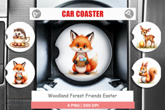 Woodland Friends Easter Car Coaster Product Image 1