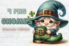 St Patricks Day Gnomes Png, cute gnomes clipart Product Image 1