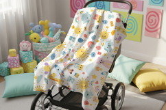 baby blanket stroller mockup Product Image 2