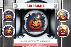 Car Coaster Halloween Jack Lantern Product Image 1