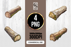 Watercolor Wood Log Clipart Sublimation PNG Product Image 1