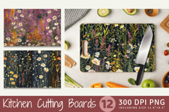 Wild Meadow Flowers Cutting Boards sublimation Designs Product Image 1