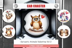 Cynical Critters Valentine Car Coaster Product Image 1