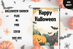 Halloween Bats Garden Flag, Cartoon Halloween Garden Flag Product Image 1