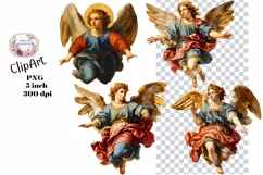 Christmas, Angels, Ephemera, PNG, watercolor, Clipart Product Image 1