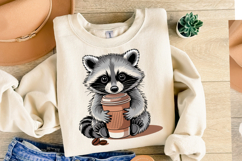 Coffee Addict Svg Design | Raccoon svg | Shirt Svg Product Image 2
