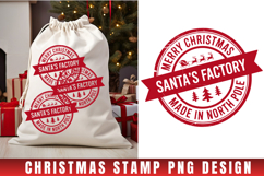Christmas Stamp Clipart, Christmas Retro sublimation PNG Product Image 1
