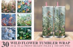 3D Wild Flower Tumbler wrap Bundle Product Image 1