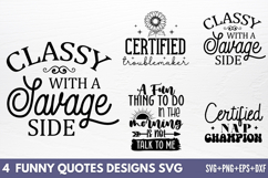 Funny Quotes Designs SVG Product Image 1