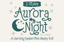 Aurora Night Font, Cute Handwritten Display Font Product Image 1