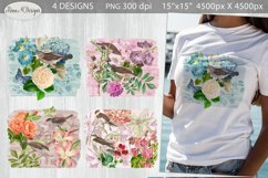 Vintage Floral and Birds Sublimation Bundle Product Image 1
