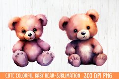 Cute Colorful Baby Bear-Sublimation Product Image 1