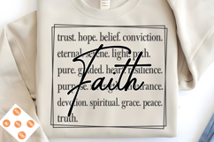 Faith Words SVG, Religious SVG, Christian SVG Design Product Image 1