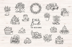 Fall SVG Bundle | 18 Hand Drawn Autumn Designs Product Image 1