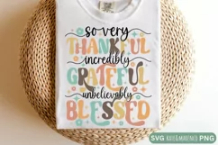 So Very Thankful SVG | Retro Girl Thanksgiving Sublimation Product Image 2