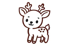 Cute Deer Outline Embroidery Design Product Image 2