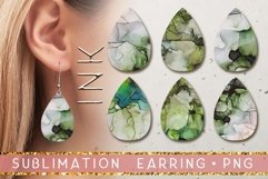 Alcohol Ink Teardrop Earring Bundle | Sublimation Design Png Product Image 1