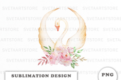 Watercolor Swan Princess png Product Image 1