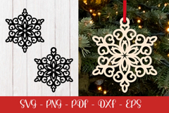 Snowflake laser SVG PNG| Christmas Snowflakes ornament Product Image 1